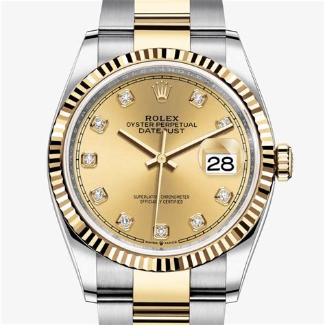 rolex datejust 36 acero y oro|Rolex Datejust 36 de Oyster, 36 mm, acero .